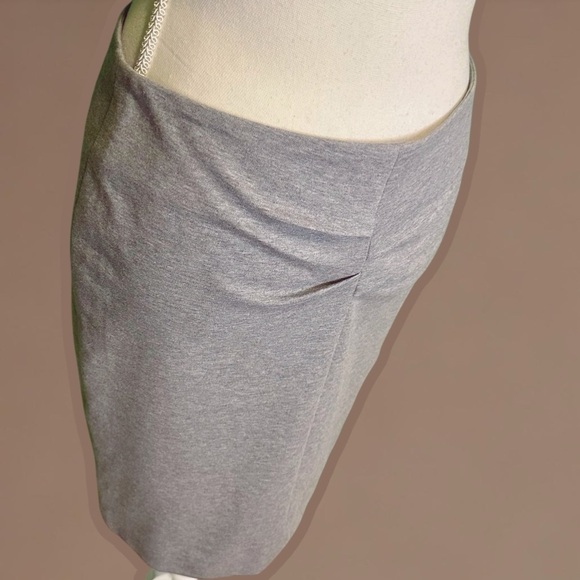 Rivamonti for Saks Fifth Avenue Heather Gray Pintuck-Detailed Knit Pencil Skirt - Picture 12 of 12